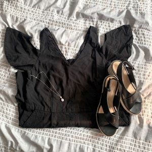 Anthropologie Linen Romper